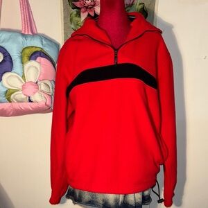Izod performance Red and Black quarter zip